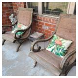 Pair of Plantation Chairs w/ Tables & Pillows Pair of Plantation Chairs w/ Tables & Pillows