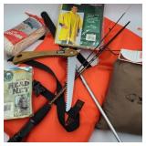 Lot of Outdoor Gear & Survival w/ Fishing Rods