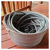 Galvanized Wash Tub of Water Hose