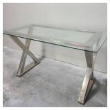 Modern Glass Top Desk