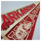 Vintage Arkansas Razorback Pennants