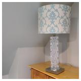 Modern Geometric Lamp w/ Patterned Shade