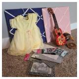 Lot w/ Toy Ukelele & Picture Frame & Displays Lot w/ Toy Ukelele & Picture Frame & Displays