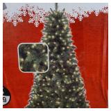 Home Accents 6.5 ft. Pre Lit Verde Pine Tree