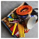 Flat w/ Chisels, Funnel, Cards, & Folding Ruler Flat w/ Chisels, Funnel, Cards, & Folding Ruler