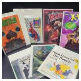 Lot of Graphic Novels w/ Spiderman Coloring Book