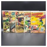 Lot of 5 Assorted Worn Comics w/ Forbidden Worlds