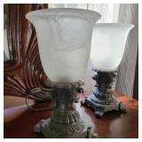 Matching Pair of Modern Footed Lamps Matching Pair of Modern Footed Lamps