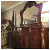 Modern Carved Style Dresser w/ Mirror Modern Carved Style Dresser w/ Mirror