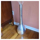Decorative Silver Tone Vase Decorative Silver Tone Vase