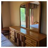 Vintage Oak Dresser & Mirror Vintage Oak Dresser & Mirror