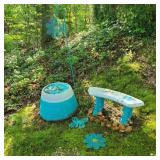 Lot w/ Small Concrete Bench, Decor, & Planter Lot w/ Small Concrete Bench, Decor, & Planter