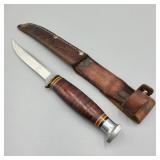 Ka-Bar 1226 Stacked Leather Hunting Knife