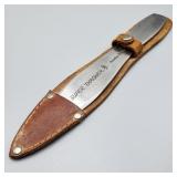 Super Thrower Knife w/ Leather Holder