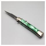 3" Inox Green Pocket Knife w/ Lock