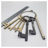 Vintage Set of Large Skeleton Keys