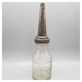 Antique MFG Co. Glass Oil Jar 1926