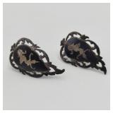 Antique Siamese Sterling Silver Earrings Antique Siamese Sterling Silver Earrings