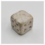 Antique Primitive Porcelain Die