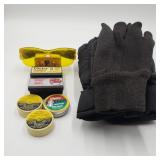 Lot of Assorted Pellets w/ 2 Pairs of Gloves Lot of Assorted Pellets w/ 2 Pairs of Gloves