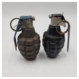 Grey and Black Drilled Grenades Grey and Black Drilled Grenades