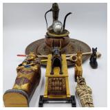 Lot of Egyptian Decorative Pieces and Plates Lot of Egyptian Decorative Pieces and Plates