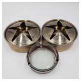 Lot of Metal and Glass Ashtrays Lot of Metal and Glass Ashtrays
