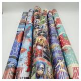 Lot of 5 Super Hero Gift Wrapping Paper Lot of 5 Super Hero Gift Wrapping Paper