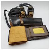 Lot of Leather Items and Headphones Lot of Leather Items and Headphones