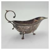 Antique JG Sterling Silver Sauce Boat (118.7g) Antique JG Sterling Silver Sauce Boat (118.7g)