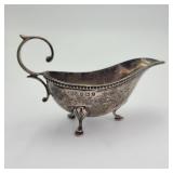 Antique JG Sterling Silver Sauce Boat (118.7g)