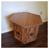 Vintage Hexagonal Side Table w/ Cabinet Vintage Hexagonal Side Table w/ Cabinet