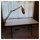 Folding Crafting Table w/ Magnifying Lamp