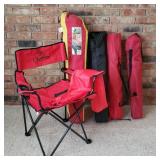 Lot of Folding Chairs w/ Lounger Lot of Folding Chairs w/ Lounger