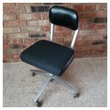 Rolling Retro Black Chair