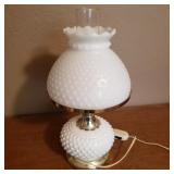 Vintage Milk Glass Hobnail Lamp