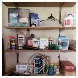 Household Contents of Shelves in Den Household Contents of Shelves in Den