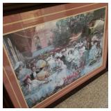 31" x 41" Victorian Formal Scene Art