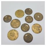 Lot of Vintage Brothel Tokens Lot of Vintage Brothel Tokens
