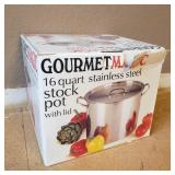 Gourmet 16 Quart Stainless Stock Pot Gourmet 16 Quart Stainless Stock Pot