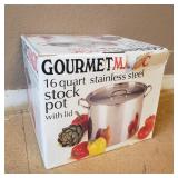 Gourmet 16 Quart Stainless Stock Pot