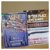 Lot of 3 Small Metal Signs Lot of 3 Small Metal Signs