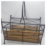 Metal & Wood Magazine Rack