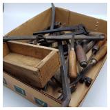 Flat of Old Tools w/ Draw Knife Flat of Old Tools w/ Draw Knife