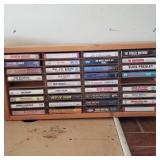 Small Wooden Box of Cassettes