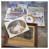Lot of Prints w/ Signed Train Scene Lot of Prints w/ Signed Train Scene