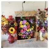 Lot of Artificial Flower Arrangements Lot of Artificial Flower Arrangements