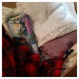 Lot of Fabric w/ Plaid Blanket Lot of Fabric w/ Plaid Blanket