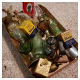 Flat w/ Bottle of Marbles, Ceramic Deer, & Lamps Flat w/ Bottle of Marbles, Ceramic Deer, & Lamps