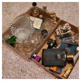 Two Flats w/ Vintage Glass & Flasks Two Flats w/ Vintage Glass & Flasks